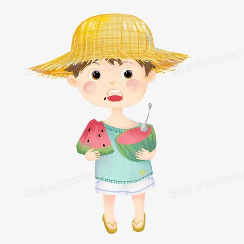 绘画吃瓜的男孩,描绘吃瓜男孩的纯真时光